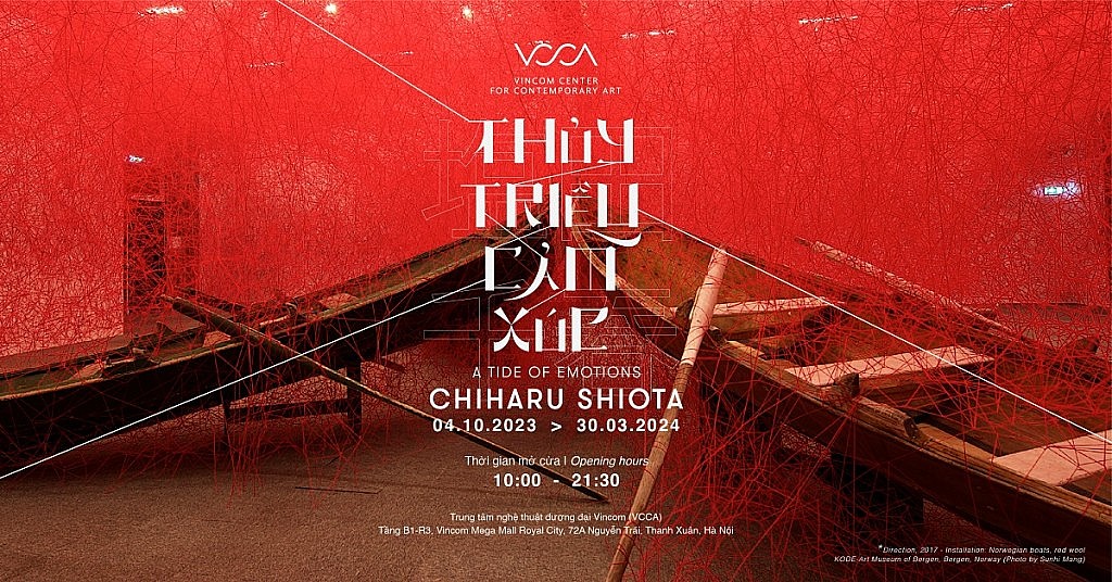 Mở cửa triển lãm sắp đặt “Thủy triều cảm xúc” của nghệ sĩ Chiharu Shiota tại Việt Nam