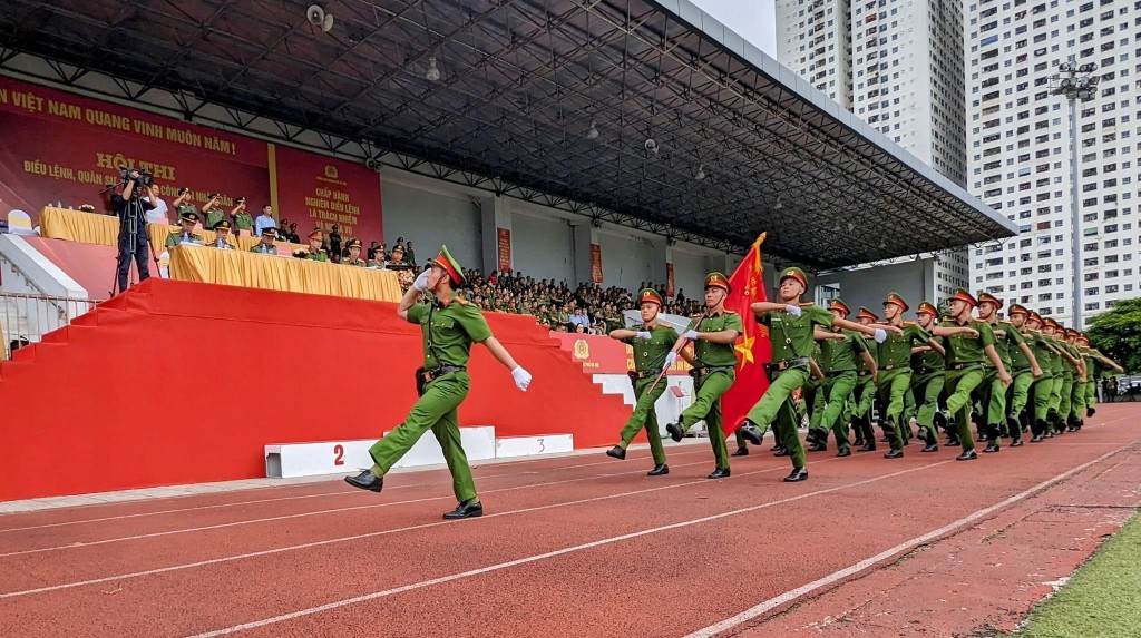 Công an thành phố Hà Nội tổ chức hội thi điều lệnh, quân sự, võ thuật CAND năm 2023