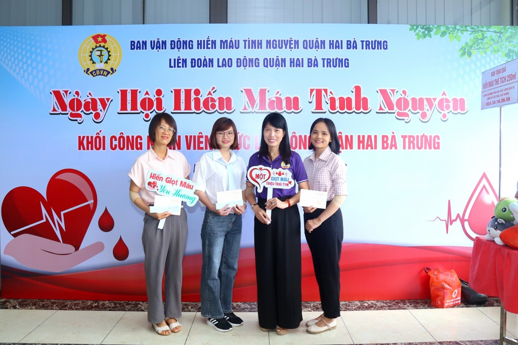 Công đoàn quận Hai Bà Trưng tổ chức Ngày hội hiến máu tình nguyện