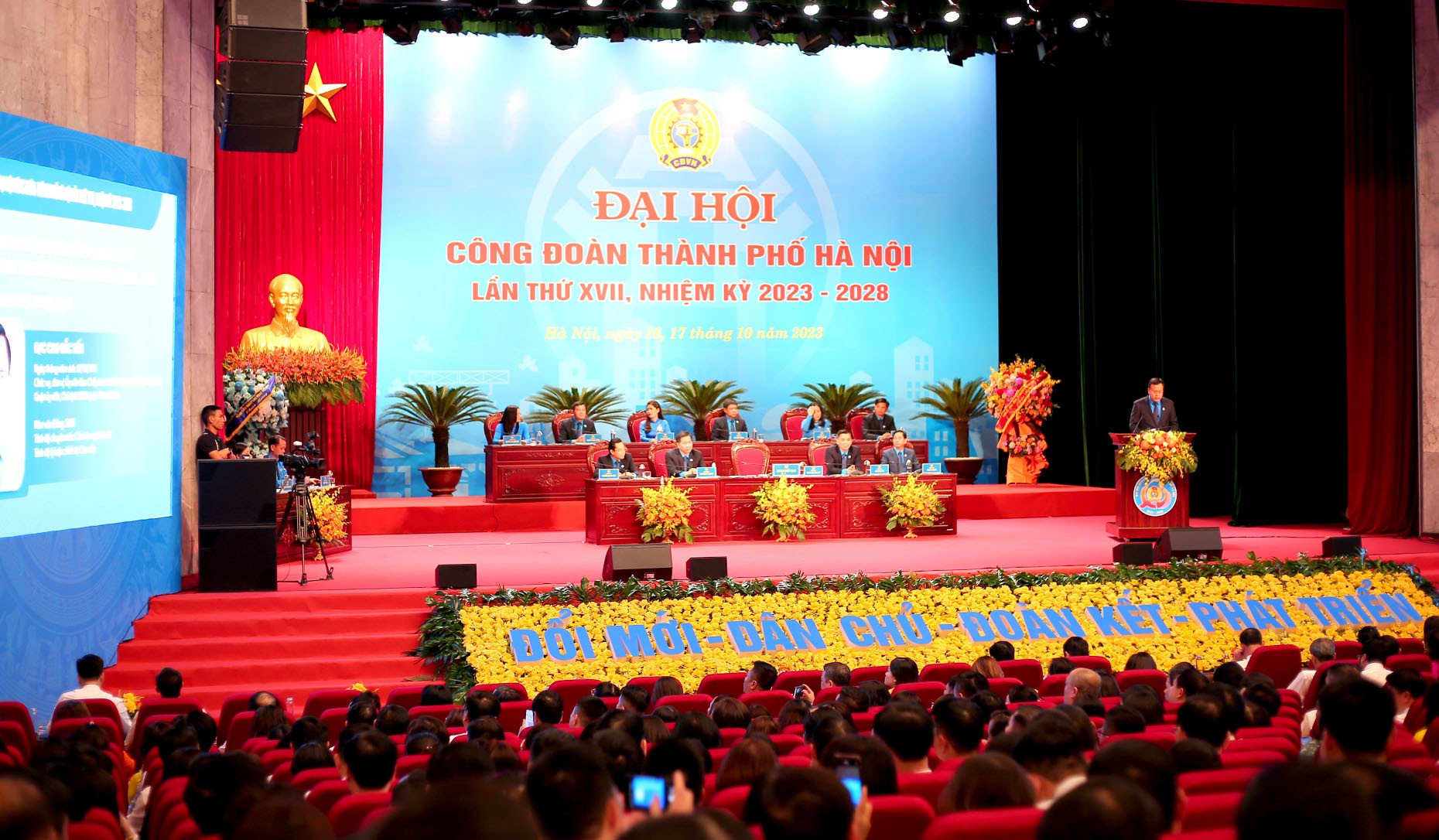 Phiên làm việc thứ hai Đại hội Công đoàn thành phố Hà Nội lần thứ XVII, nhiệm kỳ 2023 - 2028