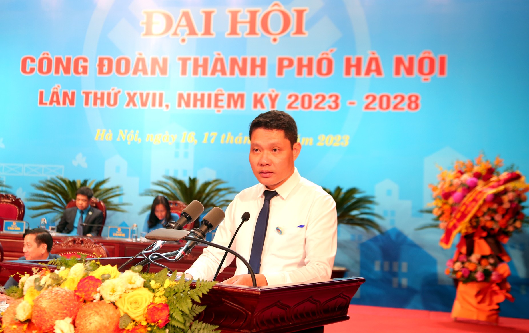 ẢNH: Toàn cảnh Phiên làm việc thứ hai Đại hội Công đoàn thành phố Hà Nội lần thứ XVII