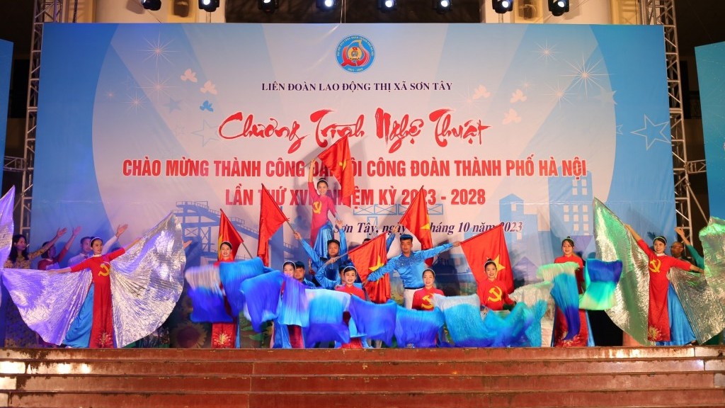 Tưng bừng Chương trình nghệ thuật chào mừng thành công Đại hội Công đoàn thành phố Hà Nội
