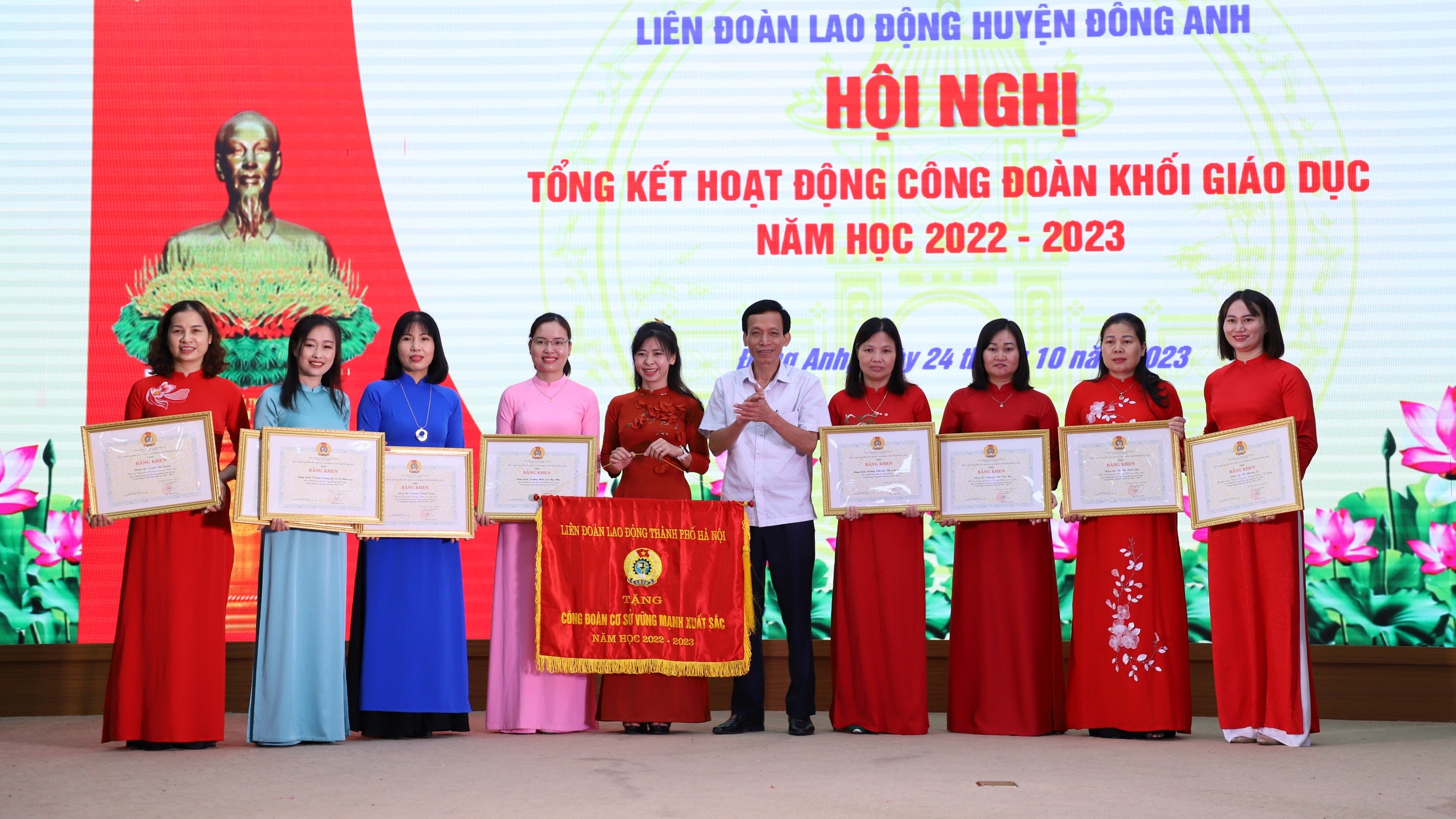 LĐLĐ huyện Đông Anh tổng kết hoạt động công đoàn khối Giáo dục năm học 2022 - 2023