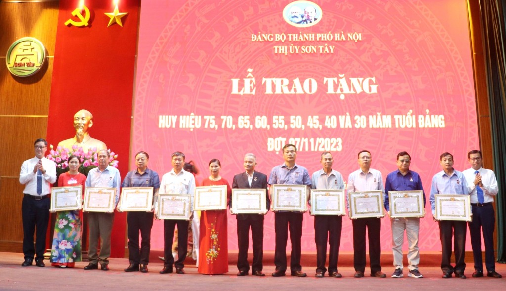 Sơn Tây: Trao tặng Huy hiệu Đảng cho 157 đảng viên