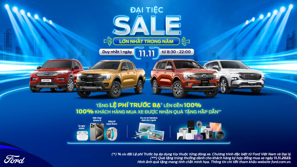 Ford Việt Nam tổ chức đại tiệc Sale lớn nhất trong năm trong ngày 11/11