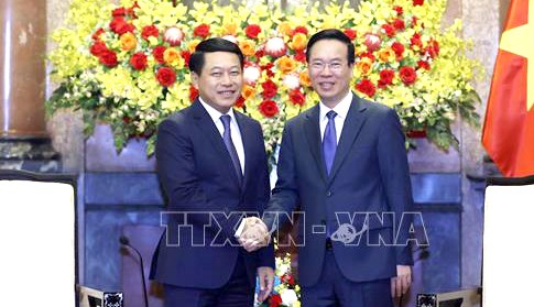 Chủ tịch nước Võ Văn Thưởng tiếp Phó Thủ tướng, Bộ trưởng Ngoại giao Lào