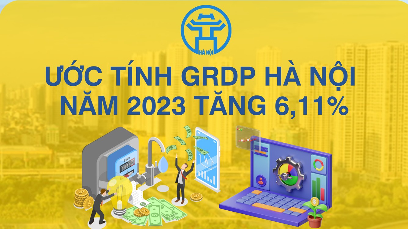 Ước tính GRDP Hà Nội năm 2023 tăng 6,11%