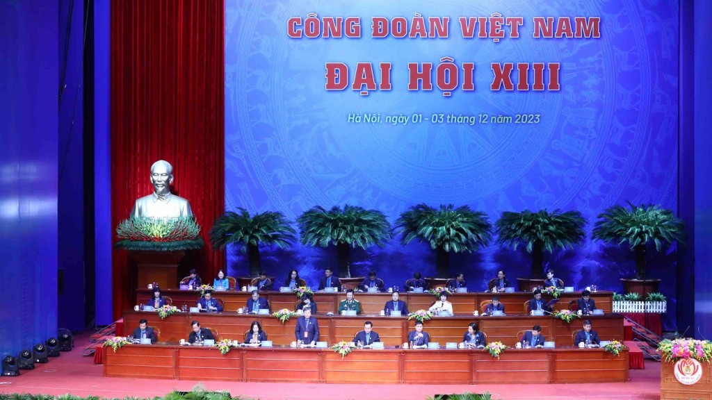 Ngày làm việc thứ nhất Đại hội XIII Công đoàn Việt Nam, nhiệm kỳ 2023 - 2028
