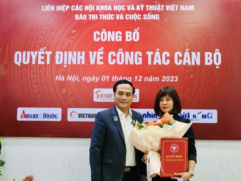 Bà Nguyễn Thị Mai Hương trở thành Tổng Biên tập Báo Tri thức và Cuộc sống
