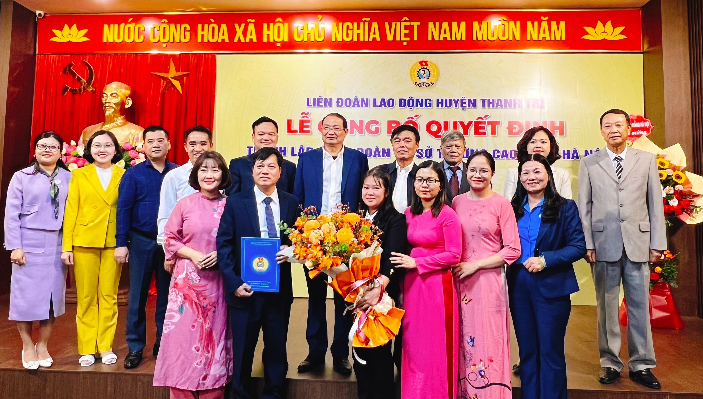 LĐLĐ huyện Thanh Trì: Thành lập Công đoàn cơ sở Trường Cao đẳng Hà Nội