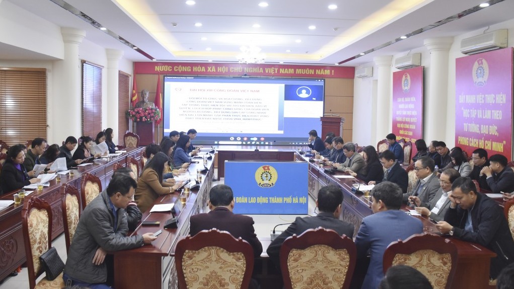 Cán bộ Công đoàn Thủ đô học tập, quán triệt Nghị quyết Đại hội XIII Công đoàn Việt Nam