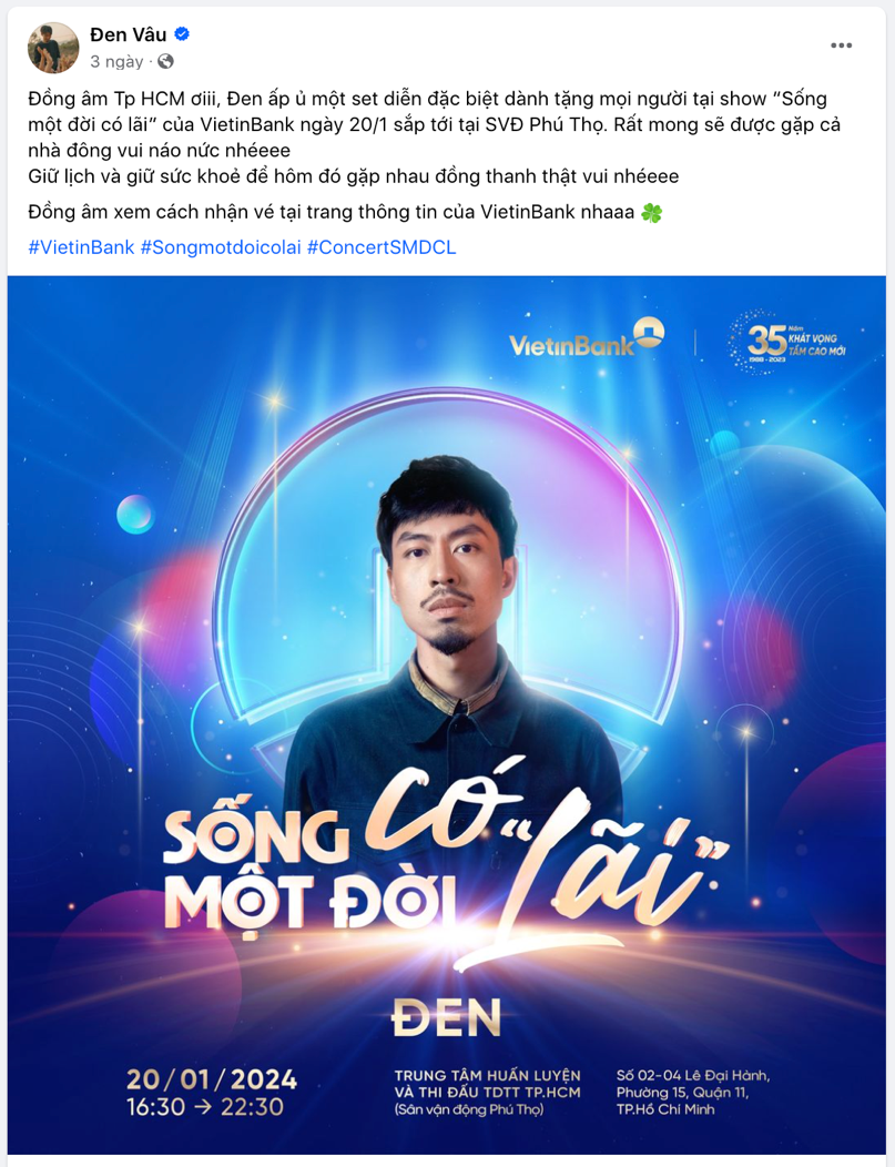 Cộng đồng mạng xôn xao săn vé concert có sự tham gia của Đen Vâu, Hà Anh Tuấn