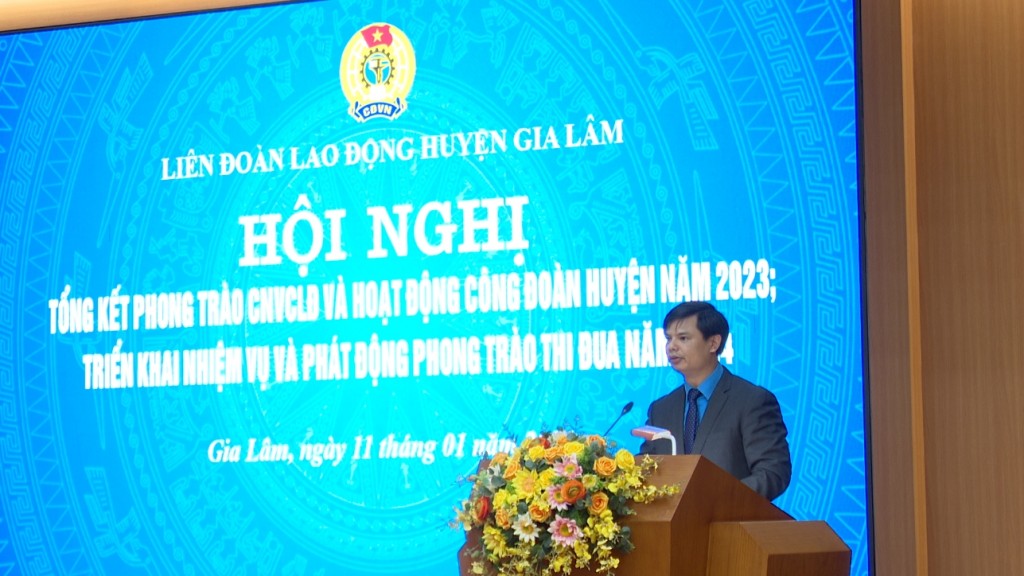 Công đoàn huyện Gia Lâm phấn đấu hoàn thành xuất sắc các nhiệm vụ năm 2024