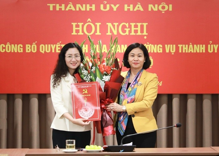 Đồng chí Nguyễn Thị Huệ làm Phó Trưởng ban Dân vận Thành ủy Hà Nội