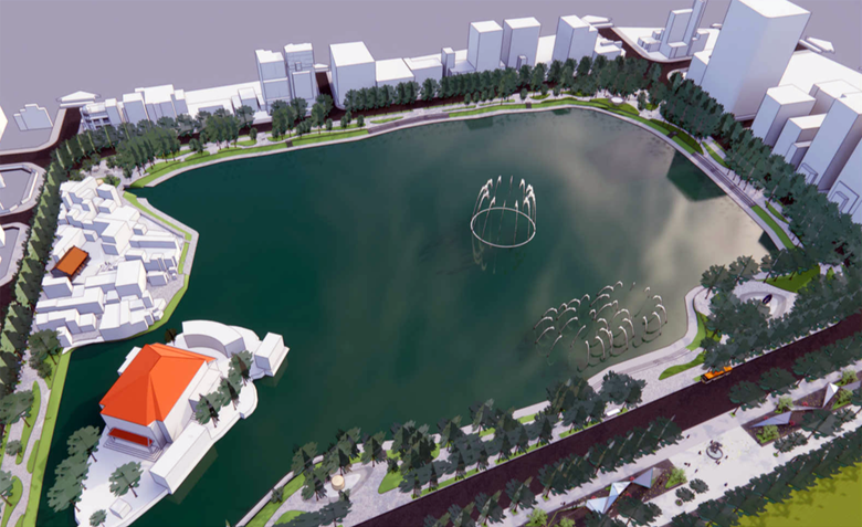 Khu vực hồ Thiền Quang sẽ được hoàn thiện với 5 quảng trường