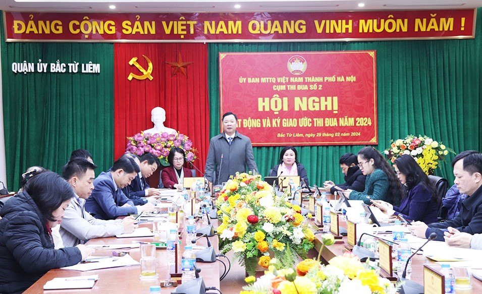 Cụm thi đua số 2 Ủy ban MTTQ Việt Nam thành phố Hà Nội ký giao ước thi đua năm 2024