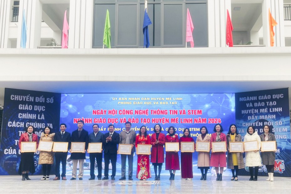 Ấn tượng Ngày hội Công nghệ thông tin và STEM ngành GD&ĐT huyện Mê Linh