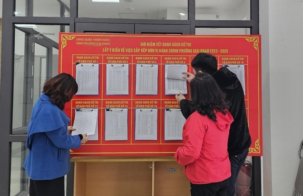 Hà Nội: Niêm yết danh sách cử tri lấy ý kiến về sắp xếp đơn vị hành chính cấp xã