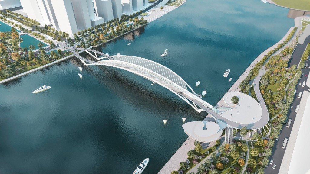 Xây dựng cầu đi bộ qua sông Sài Gòn trong tháng 4/2025