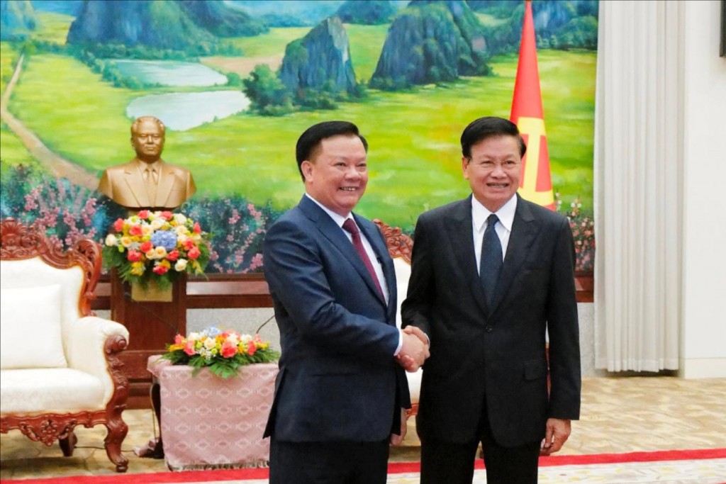 Tổng Bí thư, Chủ tịch nước Lào Thongloun Sisoulith tiếp Đoàn đại biểu thành phố Hà Nội