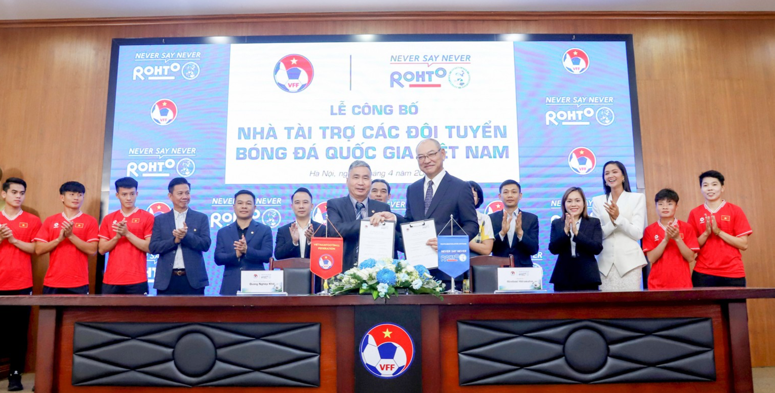 Rohto-Mentholatum là nhà tài trợ các Đội tuyển Quốc gia Việt Nam giai đoạn 2024 – 2027