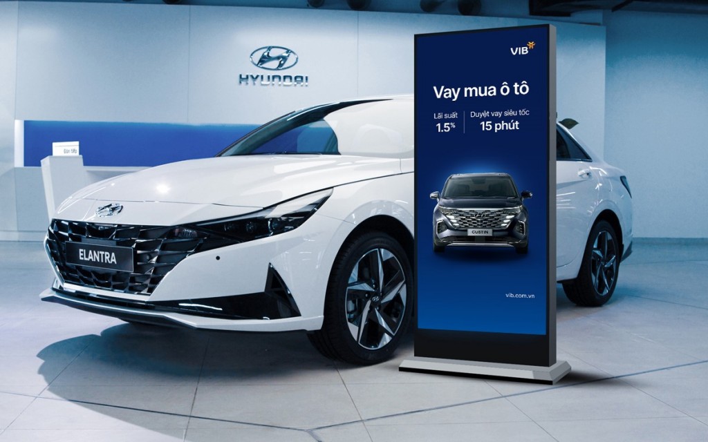 Vay VIB mua ô tô Hyundai  lãi suất 1,5%/năm, duyệt vay siêu tốc trong 15 phút