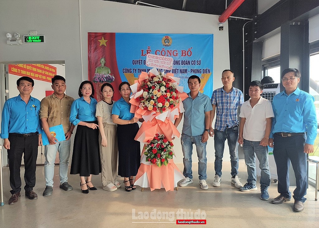 Thành lập Công đoàn Công ty TNHH AMP Việt Nam - Phong Điền