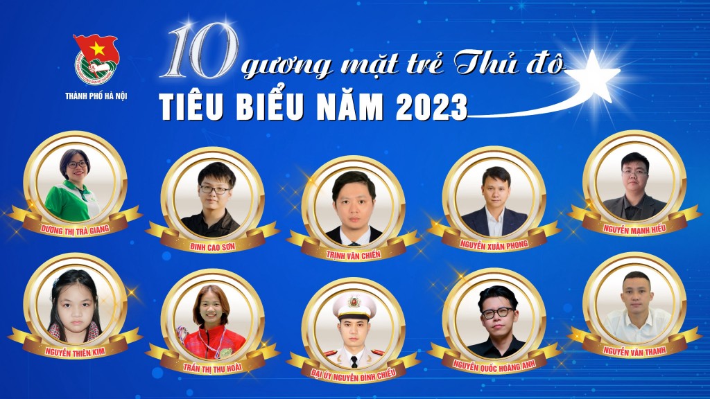 Thành đoàn Hà Nội công bố 10 gương mặt trẻ Thủ đô tiêu biểu