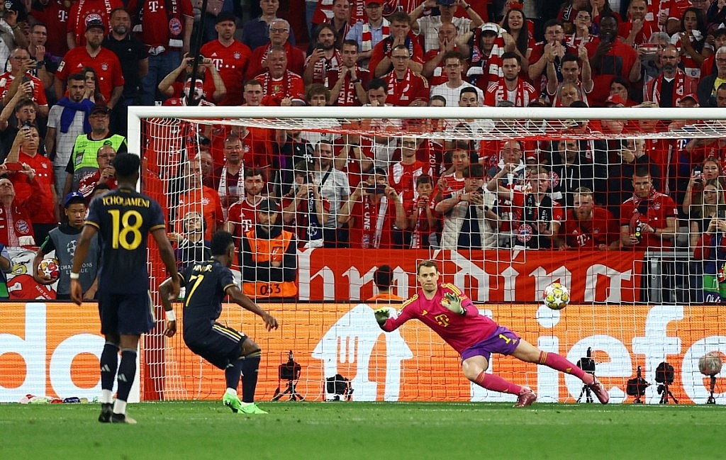 Vinicius giúp Real Madrid thoát thua Bayern Munich ở bán kết Cúp C1
