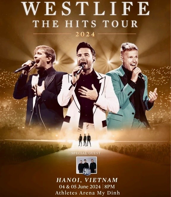 Đêm nhạc Westlife - The Hits Tour 2024 được tổ chức vào tháng 6