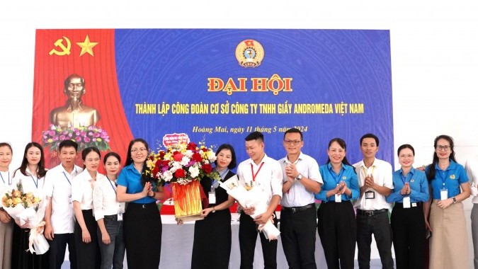 Công đoàn KKT Đông Nam Nghệ An thành lập Công đoàn cơ sở, phát triển 545 đoàn viên