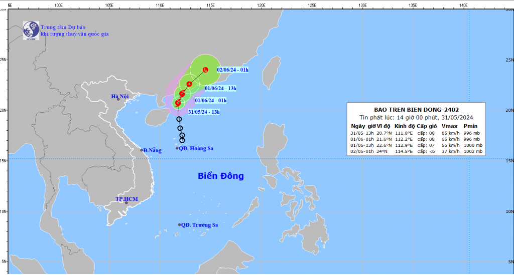 Hoàn lưu bão số 1 gây thời tiết xấu trên nhiều vùng biển Việt Nam