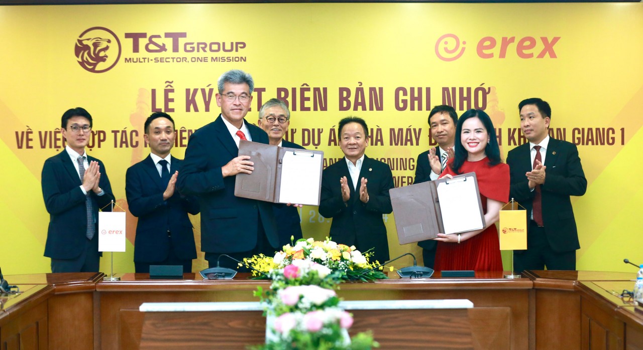 T&amp;T Group và Tập đoàn Erex hợp tác phát triển nhà máy điện sinh khối tại An Giang