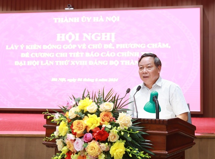 Đề xuất 2 phương án Chủ đề Đại hội XVIII Đảng bộ thành phố Hà Nội