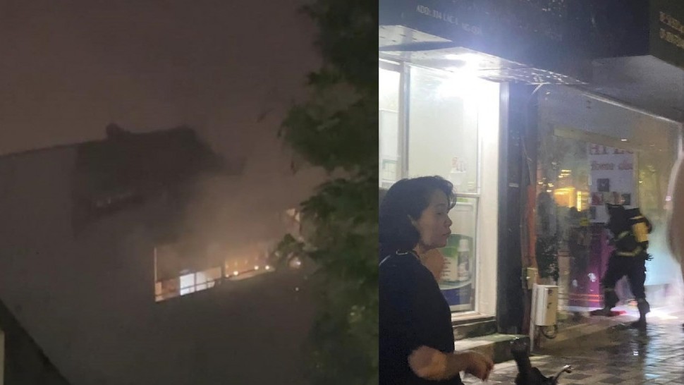 Nhanh chóng dập tắt đám cháy ở Lạc Long Quân, quận Tây Hồ