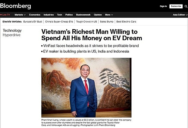 Tỷ phú giàu nhất Việt Nam Phạm Nhật Vượng quyết tâm đi đến cùng cho giấc mơ xe điện