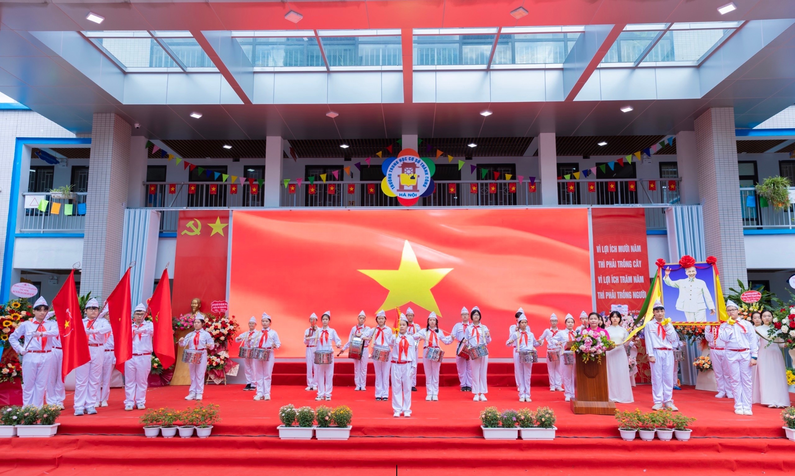 Lễ chào cờ ngày khai giảng năm học mới 2023 - 2024 của Trường THCS Thành Công, quận Ba Đình