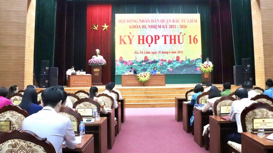 Khai mạc kỳ họp thứ 16 Hội đồng nhân dân quận Bắc Từ Liêm