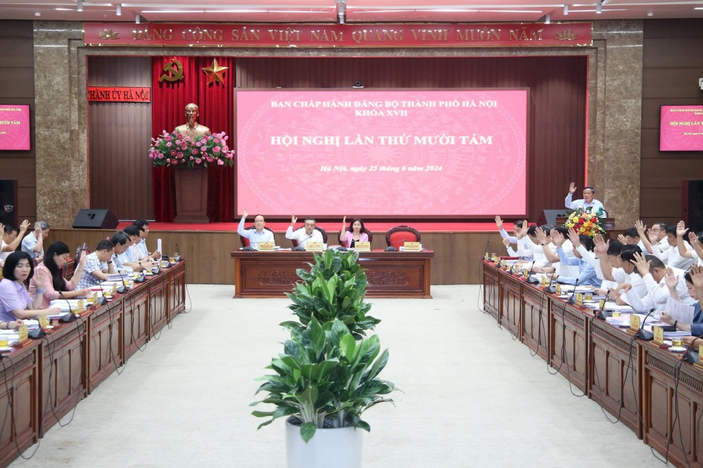BCH Đảng bộ thành phố Hà Nội họp bàn về tổ chức Đại hội Đảng bộ các cấp và công tác cán bộ