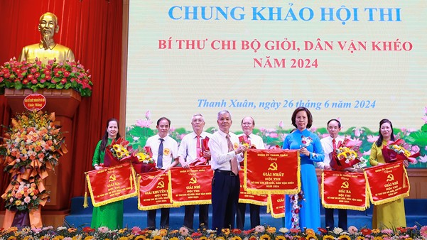 Quận Thanh Xuân: 8 thí sinh xuất sắc thi chung khảo Hội thi Bí thư chi bộ giỏi, dân vận khéo