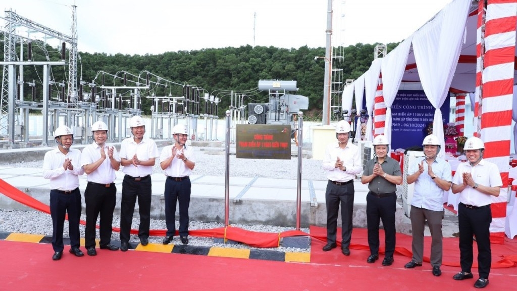 Đóng điện hoàn thành công trình Đường dây và Trạm biến áp 110kV Kiến Thụy, thành phố Hải Phòng