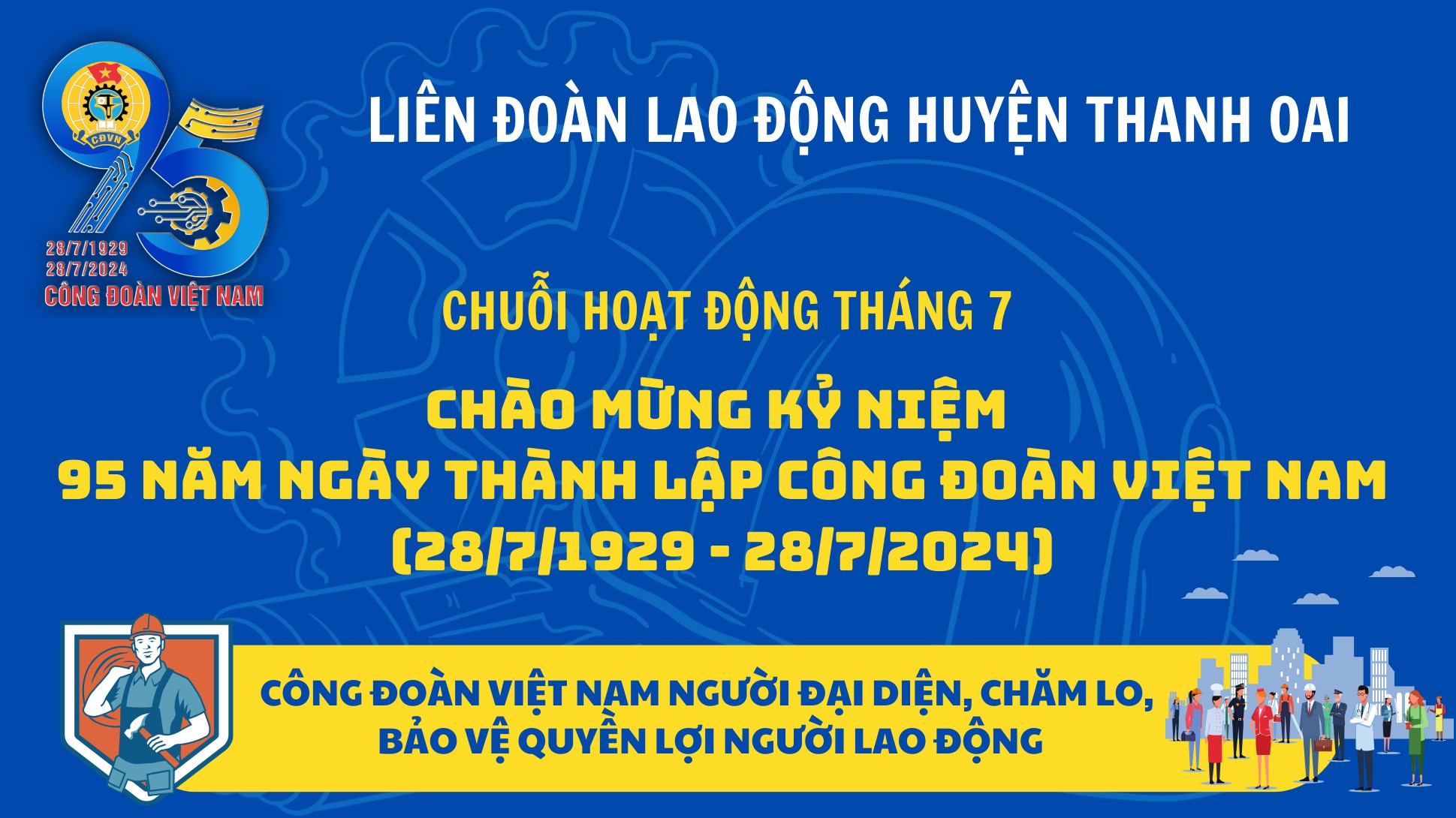 Thanh Oai tổ chức nhiều hoạt động ý nghĩa chào mừng kỷ niệm 95 năm Ngày thành lập Công đoàn Việt Nam