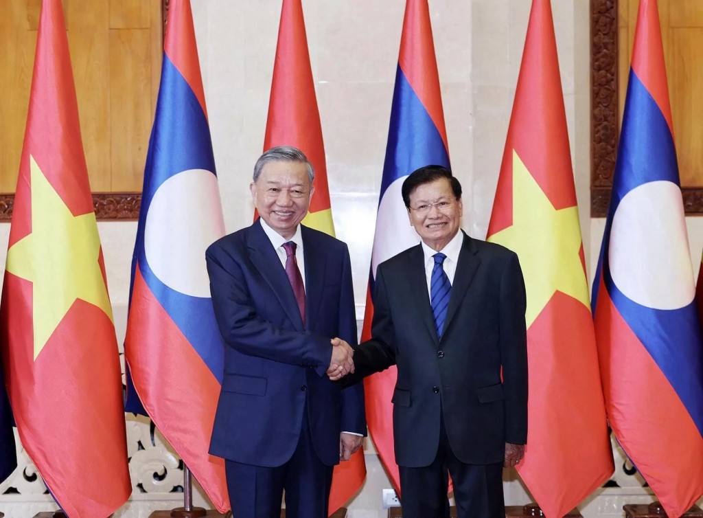 Chủ tịch nước Tô Lâm hội đàm với Tổng Bí thư, Chủ tịch nước Lào