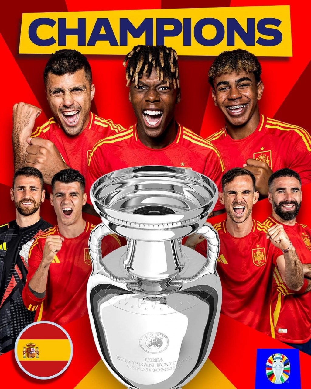 Đội tuyển Tây Ban Nha cùng các cầu thủ đã lập hàng loạt kỷ lục tại Euro 2024