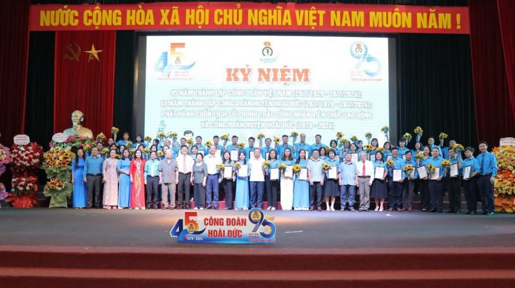 LĐLĐ huyện Hoài Đức kỷ niệm 95 năm Ngày thành lập Công đoàn Việt Nam