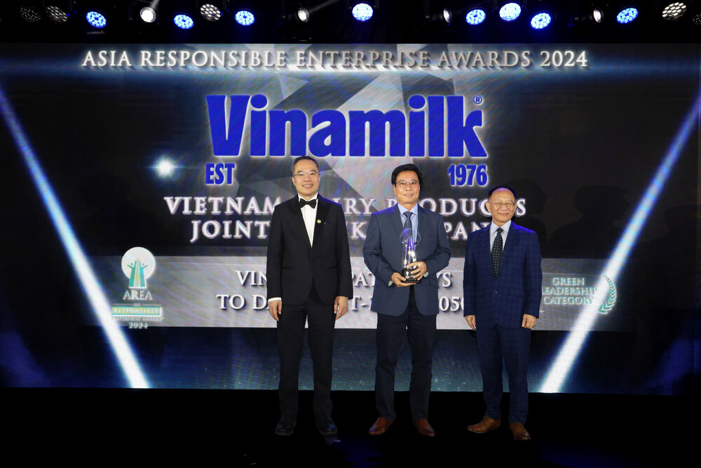 Vinamilk là doanh nghiệp ngành sữa duy nhất được vinh danh tại hạng mục Lãnh đạo xanh. Ảnh: Vinamilk