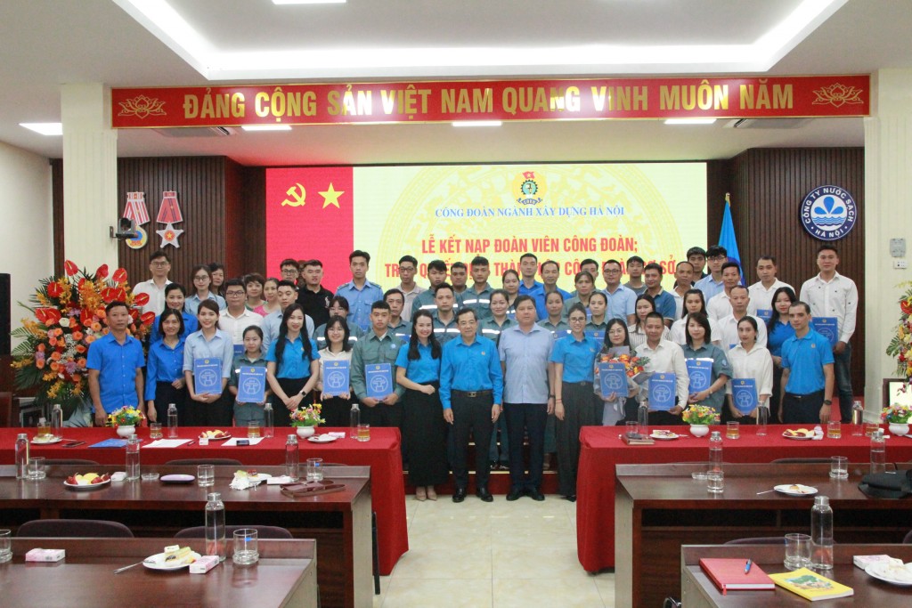 Công đoàn ngành Xây dựng Hà Nội phát triển mới 1.054 đoàn viên