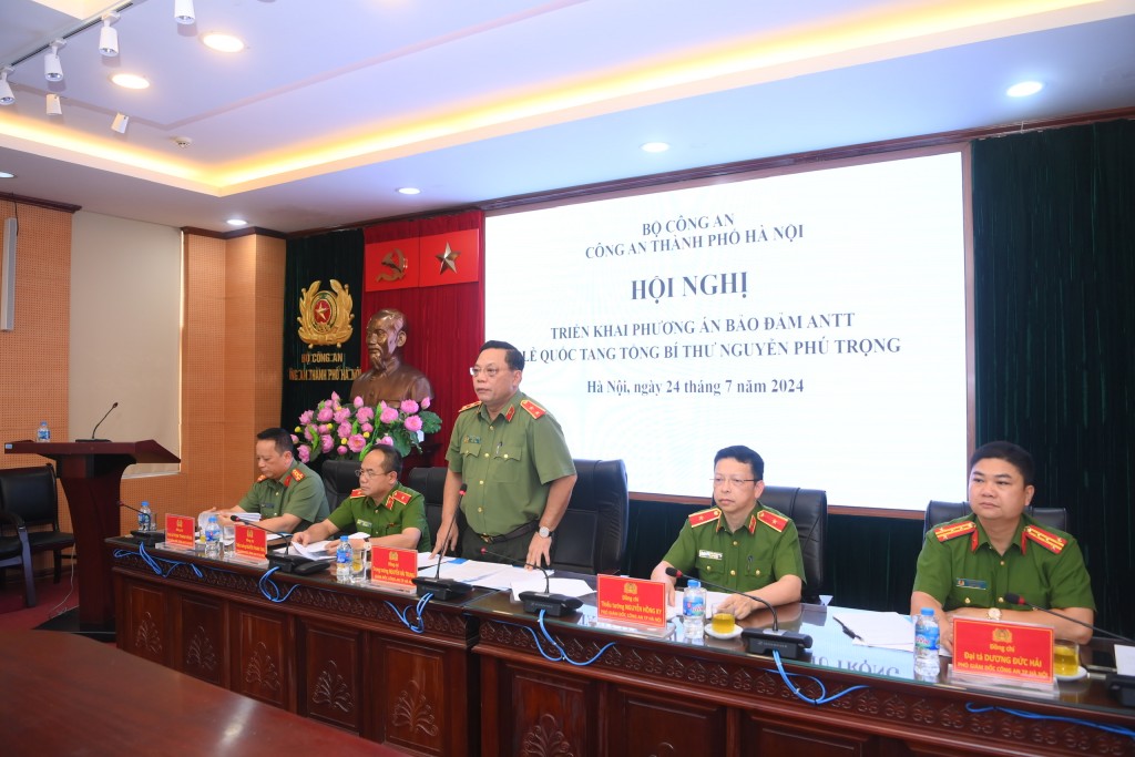 Công an Hà Nội triển khai phương án bảo đảm an ninh, trật tự Lễ Quốc tang Tổng Bí thư Nguyễn Phú Trọng