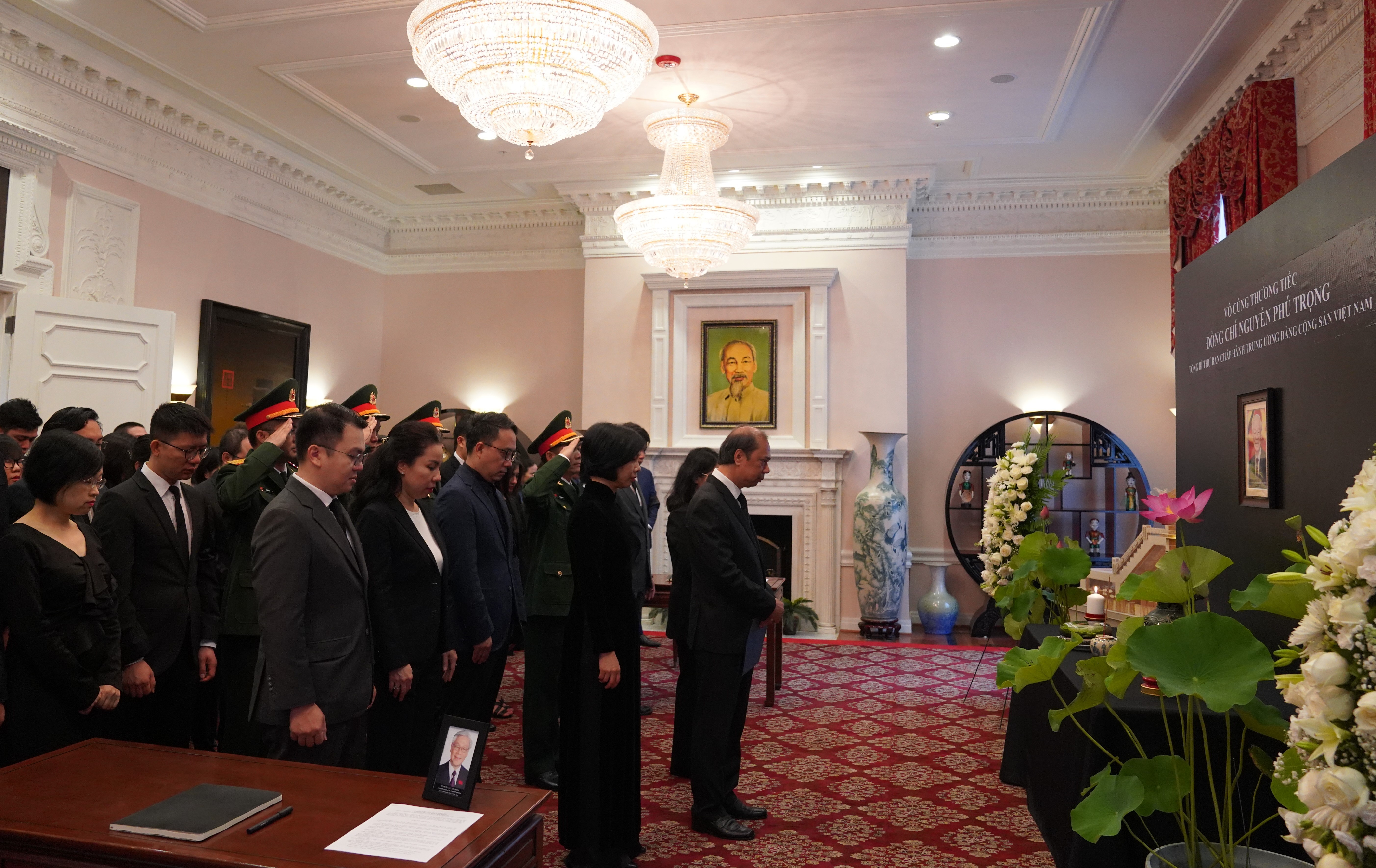 Đại sứ quán Việt Nam tại Hoa Kỳ tổ chức lễ viếng Tổng Bí thư Nguyễn Phú Trọng