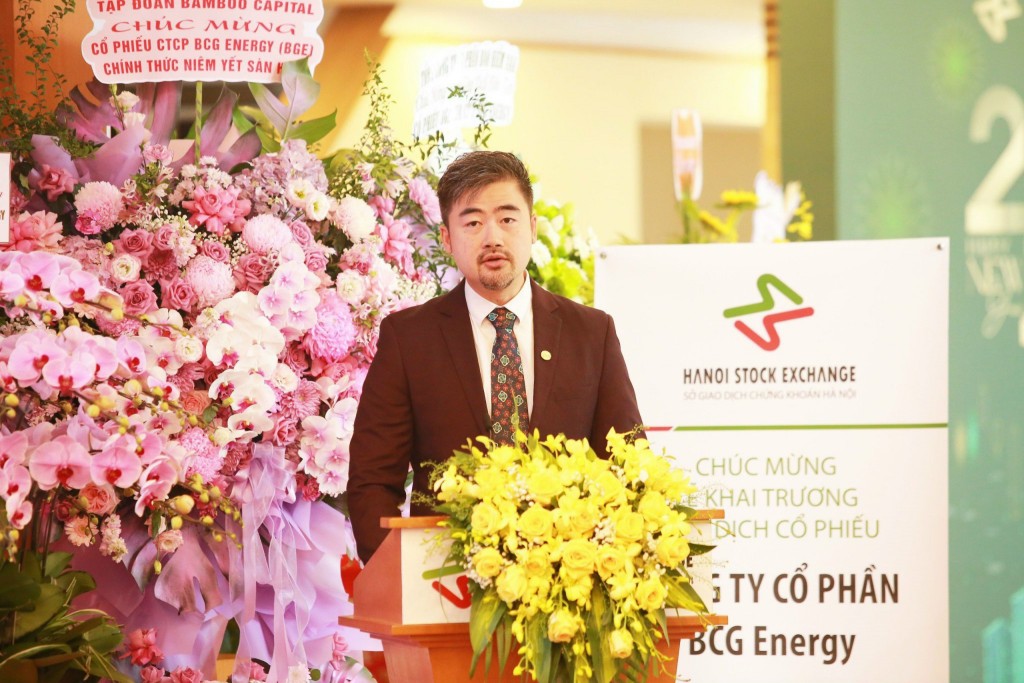 Ông Ng Wee Siong Leonard – Chủ tịch HĐQT Công ty Cổ phần BCG Ennergy phát biểu